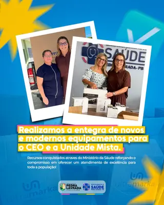 Com muita alegria, realizamos a entrega de novos e modernos equipamentos para o Centro ...