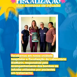 Recebemos em nossa Unidade Hospitalar a fiscalização do Laboratório BioMarin, responsáv...