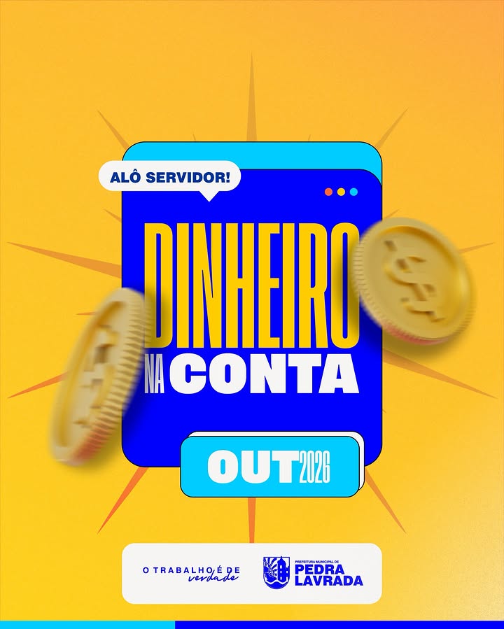 Prefeitura de Pedra Lavrada informa pagamento de outubro aos servidores